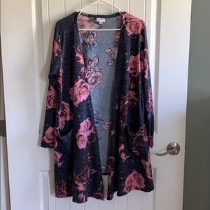 Lularoe Caroline cardi w/ pockets EUC sz large